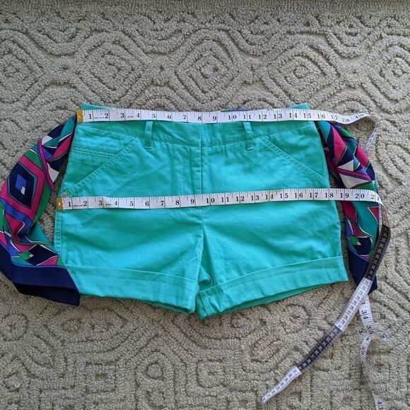 VINTAGE CHEROKEE Green cotton jeans shorts revorked @L1 - Picture 6 of 8